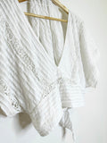 Free People One White Wrap Top