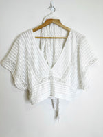 Free People One White Wrap Top