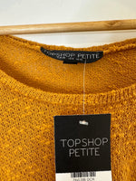 Topshop Petite Mustard Cropped Knit