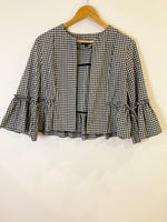 Topshop Checked Open Jacket