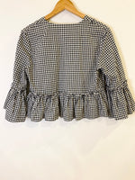 Topshop Checked Open Jacket