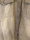Zara Khaki Paint Splatter Shirt
