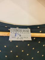 Vintage Country Road Forest Green Top/Vest