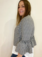 Topshop Checked Open Jacket